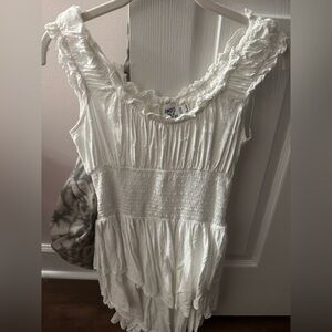 Princess Polly Ivory Ruffle Top